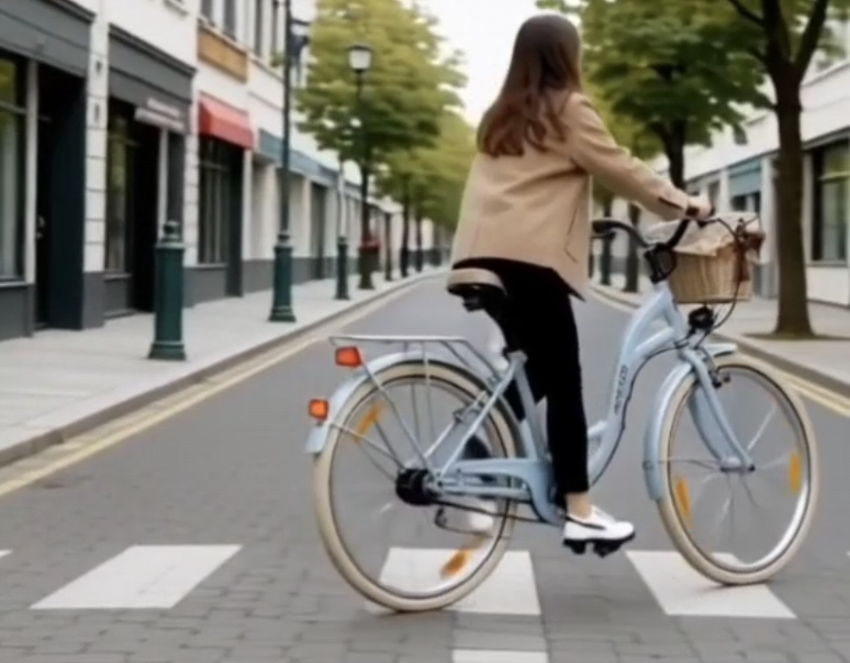 Touristen fahren mit geliehenen Fahrrädern durch die Altstadt von Málaga